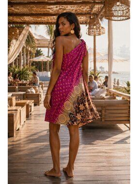 Convertible Boho Wrap Skirt Dress – Multi-Wear Vacation Style Floral & Geometric
